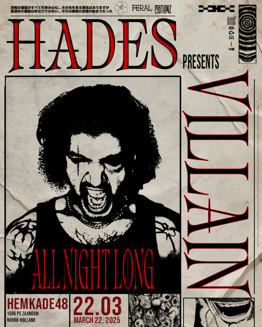 Hades To Host &Quot;Villain (All Night Long)&Quot; Album Launch Party At Hemkade, Zaandam, Netherlands | Ufo Network HADES to Host "VILLAIN (All Night Long)" Album Launch Party at Hemkade, Zaandam, Netherlands